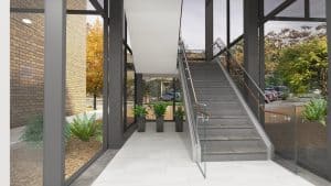 3D Rendering Lobby Stair